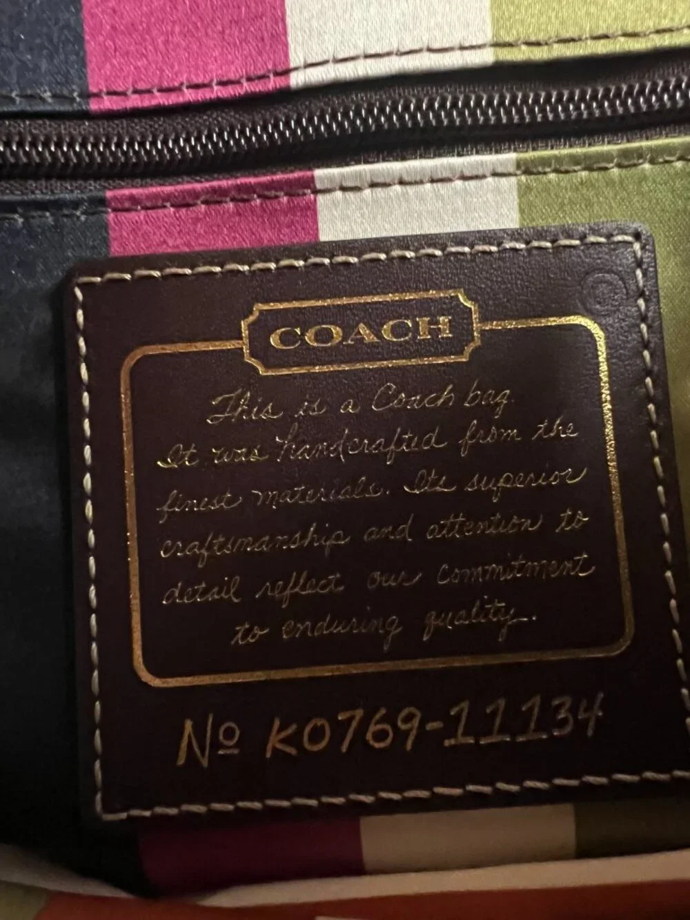 Coach Legacy 65th Anniversary Vachetta Leather Cresent Shoulder Bag Camel 11134